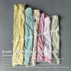 Trapos de Algodón Textil Mixto para Limpieza Industrial, Paños de Algodón 100% para Mecánicos, Tela de Algodón Lisa de Color Claro a Granel - Product Image 2