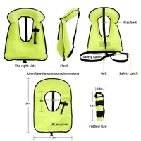 Yoris Oem vente en gros de gilet de sauvetage gonflable flottant à l'eau pour adulte