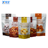 Kantong Makanan Desain Kustom OEM, Plastik Ziplock Anti Bau, Aluminium Foil, Dapat Ditutup Kembali, Model Berdiri untuk Kacang Almond, Mete, Kenari
