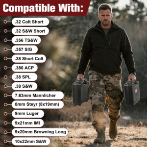 Estuche Táctico Kinghardcase para Municiones, Estuches de EVA para Armas al por Mayor, Caja de Municiones de 2 Piezas para 390 Cartuchos, para 9mm, 9mm <span class=keywords><strong>Luger</strong></span>, 9x19 - Product Image 4