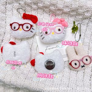 Hot bán thỏ Mặt dây chuyền mèo Búp bê túi nhỏ màu đỏ kính Kitten Head phụ kiện <span class=keywords><strong>Keychain</strong></span> phim hoạt hình mèo lông sang trọng móc khóa - Product Image 4