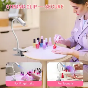 Lámpara UV LED para Uñas con Clip y Tubo Flexible, Secador de Manicura, Luz UV para Curado de Resina y Arte de Uñas - Product Image 6