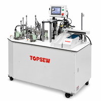Machine à coudre industrielle TS-8121, machine automatique de pliage d'étiquettes de lavage, machine de collage ultrasonique d'étiquettes de lavage, machine d'empilage