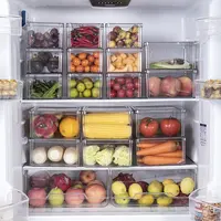 3pcs Пластиковые контейнеры для хранения в холодильнике