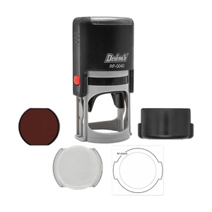 Logotipo de goma de texto Deskmate <span class=keywords><strong>sello</strong></span> autoentintado personalizado material en blanco <span class=keywords><strong>con</strong></span> <span class=keywords><strong>fecha</strong></span> para firma de <span class=keywords><strong>nombre</strong></span> de oficina - Product Image 4