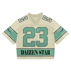 Daizen Star Men's White Mesh Football Jersey V-Neck Short Sleeve Number 24 Silk Screen Printed Breathable Regular Fit Adult 100% - Product Image 2
