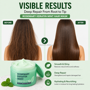 Suero de Argán sin Sulfatos con Menta y Romero para Salón de Belleza, Acondicionador Capilar, Tratamiento Hidratante, Mascarilla Reparadora para Cabello Dañado - Product Image 3