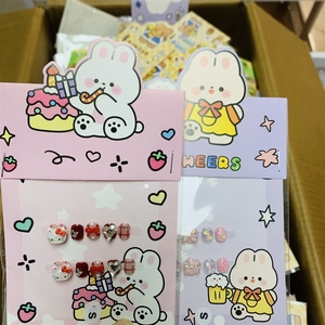 <span class=keywords><strong>Uñas</strong></span> Postizas Premium Hechas a Mano para Niños, Lindas <span class=keywords><strong>Uñas</strong></span> Postizas Removibles con Diseño de Ojo de Gato de <span class=keywords><strong>Sanrio</strong></span> para Niños - Product Image 4