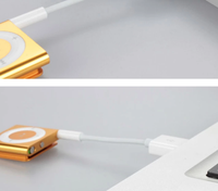 Adaptateur de charge et de transfert de données audio Jack 3,5 mm vers USB 2.0 pour iPod Shuffle 3ème, 4ème, 5ème, 6ème, 7ème génération