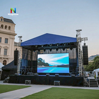 Sistema Completo Llave en Mano para Exteriores de 4m x 2m, Pantalla LED de Video Truss a Todo Color HD P4.81 de 500x500mm para Alquiler de Eventos, HDR10+, IP65 Impermeable