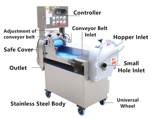 Machine de découpe et de préparation de <span class=keywords><strong>légumes</strong></span> commerciale <span class=keywords><strong>électrique</strong></span> automatique de qualité supérieure pour chou violet, hachoir, trancheuse, <span class=keywords><strong>râpe</strong></span>, coupe-<span class=keywords><strong>légumes</strong></span> et déchiqueteuse - Product Image 2