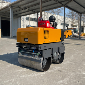 Rullo Vibrante a Doppio Tamburo da 0,5 Tonnellate con Motore Kama, a Benzina/Diesel, Alta Efficienza, Mini Compattatore Stradale Manuale - Product Image 4