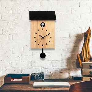 カッコウ時計振り子付きインフィニティタイムブラックウォールアートモダンデザイン - Product Image 3