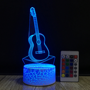 3D 丙烯酸吉他夜灯 LED 7 色变化渐变婴儿孩子睡觉夜灯 - Product Image 6