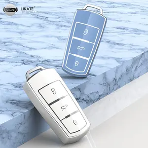 Soft Tpu Remote Car Key Case for Polo Golf Pas sat B6 B7 Golf8 Golf7 Mk7 Ti guan 2020 Skoda Octavia Keychain Accessories