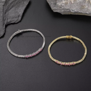 2Mm Tennis <b>Bracelet</b>, Zirconium Tennis <b>Bracelet</b> With Zircon Women's <b>Bracelet</b>. Tanjing Fashion Lijing Necklace - Product Image 2