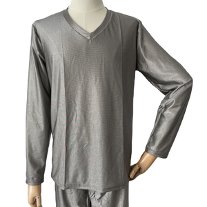 Sağlık koruma gümüş elyaf paçalı don antibakteriyel EMF/RF engelleme uzun kollu pijama anti-radyasyon sıkı Underwears - Product Image 1