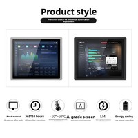10/12/15/17/19-Zoll Industrielles Steuerungsdisplay Windows 8 1920x1080 Auflösung Wandmontierte Eingebettete Touch-All-in-One-Maschine 250