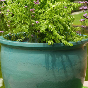 Maceta Moderna de Cerámica de 1 Metro con Orificios de Drenaje, Acabado Esmaltado, Decoración de Alta Calidad para el Hogar - Product Image 2