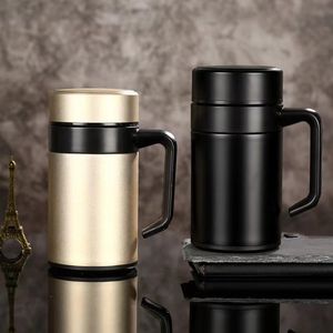 Water Bottle Stainless Steel 400ml Vacuum Thermo <b>Cup</b> Mug Thermal Office Mug For Outdoor Coffee <b>Cup</b> With Handle - Product Image 5