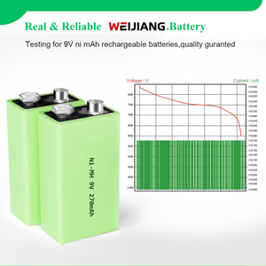 Аккумулятор NI-MH 9В 250мАч 270мАч 280мАч с сертификатами CE и ROHS для мультиметра - Product Image 2