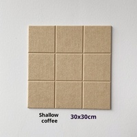 Panneaux acoustiques en feutre absorbant le son, en fibre de polyester tricotée, écologiques, 9 mm d'épaisseur, 30x30 cm, salon