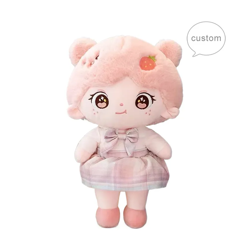 Customized Plush Toy Stuffed Toy Cute Soft Dolls Custom Kawaii Girl 20cm Plush Doll For Kids