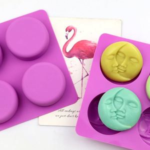 Échantillon Gratuit Usine – Moule à Gâteau en Silicone en Forme de Visage 4 Lunes, Moules pour Bougies et Savons, Outils d'Artisanat en Résine OEM/ODM - Product Image 2