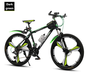 Bicicletta da Montagna <span class=keywords><strong>26</strong></span> Pollici con Forcella Ammortizzata, Doppio Freno a Disco, Telaio in Acciaio ad Alto Tenore di Carbonio, 21 Velocità - Product Image 1