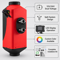 Chauffage de stationnement diesel portable 12V 24V avec ventilateur AC à compresseur séparé pour camions, Abarth, Peugeot, bus et autres marques compatibles