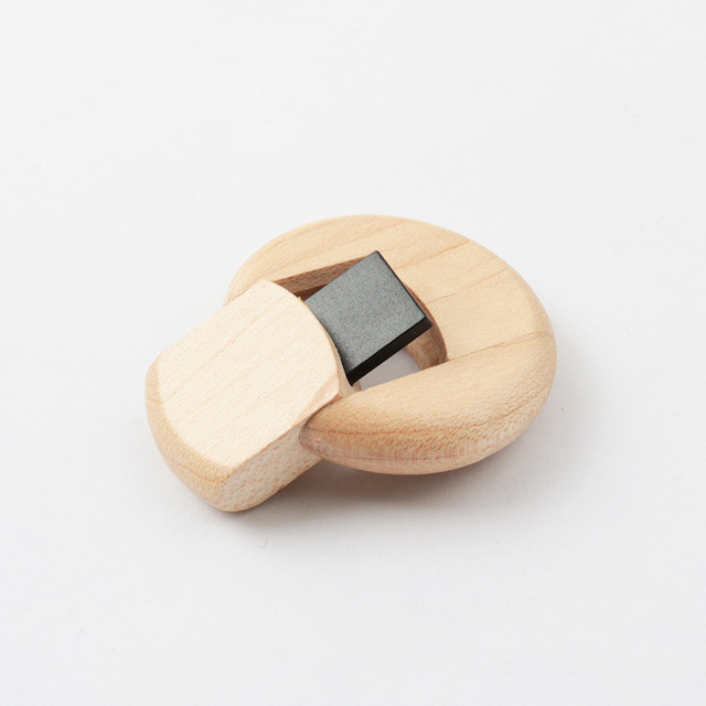 Wooden Coin Flash Card Swivel Circle Usb Flash Drive Bulk 1gb 2gb 4gb 8gb 16gb 32gb 64gb Print Your Photo 2.0/3.0 for Gift