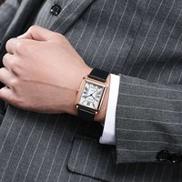 Montre à quartz rectangulaire de créateur de mode 2026 pour homme, bracelet en cuir décontracté, montre-bracelet de luxe pour affaires, Relogio Masculino