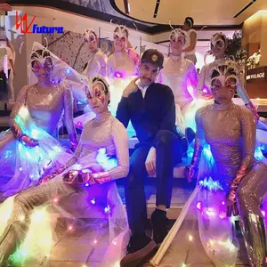2022, "Крылья будущего Исиды", светодиодный костюм феи для танца, костюмы для танца живота