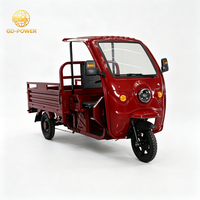 Moto électrique à trois roues avec cabine simple, véhicule électrique à trois roues pour le transport de marchandises, charge