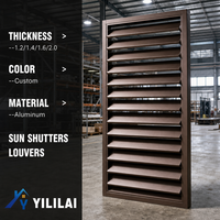 Système de persiennes en aluminium sur mesure, imperméable, pare-soleil, ventilation, volet pour entrepôt industriel et bâtiment moderne