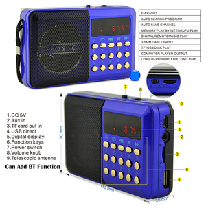<span class=keywords><strong>Radio</strong></span> Digitale Portatile Mini FM Eletree con Scansione Automatica e Ingresso USB/TF per Bambini - Product Image 4