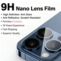 Protection d'Objectif de Caméra Personnalisée OEM Nano 9H Anti-Choc Anti-Rayures Anti-Poussière, Film Durable Haute Définition pour iPhone