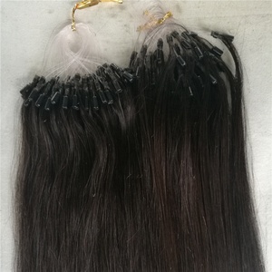 Virgen sin procesar humano peruano anillo de Micro Loop extensiones de cabello - Product Image 5