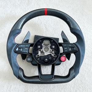Volante de Fibra de Carbono para Audi R8 B8 B9 RS S3 A3 8V S4 S5 S6 S7 RS3 RS5 RS4 S5 A4 A5 <span class=keywords><strong>A6</strong></span> C6 A7 A8 Q3 Q5 Q7 RS3 B9 - Product Image 3