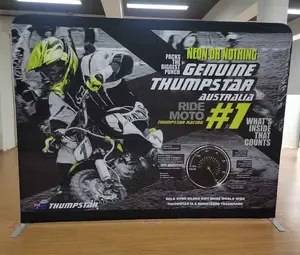 Triển lãm thương mại gian hàng căng thẳng vải triển lãm <span class=keywords><strong>10ft</strong></span> cong căng thẳng vải hiển thị Backdrop Banner - Product Image 2