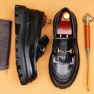 High Quality Designer Pure Cowhide Leather <b>Shoes</b> Closed Toe Waterproof Casual Breathable <b>Soft</b> <b>Sole</b> Laced Business Casual Men's - Product Image 2