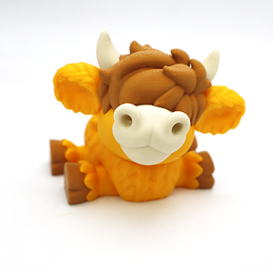 Ornements de vache multicolores imprimés en 3D transfrontaliers, cadeaux, jouets tendance, figurines créatives, articulations d'animaux, décorations de jouets - Product Image 3