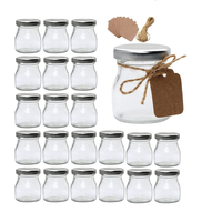 100ml 150ml 200ml 250ml vide pot à Pudding transparent de qualité alimentaire pot à yaourt en verre avec couvercle hermétique pour Dessert à la confiture