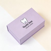 Boîte d'emballage personnalisée pour produits dentaires avec logo imprimé, design sur mesure, boîte à rabat de haute qualité pour aligneurs dentaires, encre à base de soja, boîte magnétique