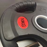 MZMM Plaques de poids réglables à trois trous de qualité commerciale avec revêtement en caoutchouc, portables pour la salle de sport et les clubs