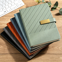 Libretas Personalizadas al por Mayor con Logotipo Impreso, de Cuero/Tela PU, con Cierre Magnético Metálico, A5 B5, 100 Hojas, Libretas de Oficina para Empresas