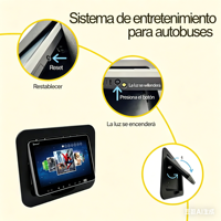 Écran de siège arrière Buspad 9 pouces, système de divertissement pour bus VOD IPS, compatible avec les bus Yu Tong, King Long, Zhong Tong et Higer