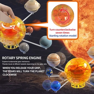Giocattoli STEM all'Ingrosso, Modelli Astronomici, Ausili Didattici, Giocattoli Educativi per la Scienza dello Spazio, Sistema Solare Rotante Fai-da-Te - Product Image 4