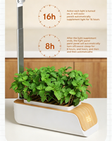 Jardinière intelligente à arrosage automatique pour bureau, kit de jardinage hydroponique avec minuterie automatique