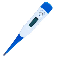 Termometer Digital untuk Dewasa, Anak-anak, dan Bayi, Termometer Medis Oral, Rektal, dan Ketiak dengan Alarm Demam dan Dapat Diubah antara C/F